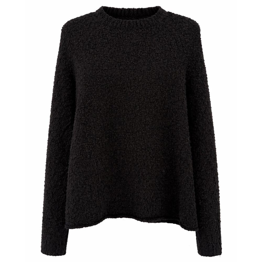 Natural Life Fuzzy Knit Sweater Black Cozy Soft - Size XL